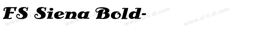 FS Siena Bold字体转换